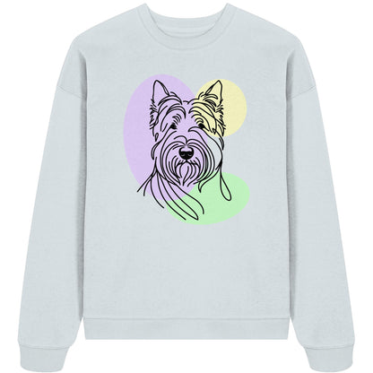 Line Art - Süßer Scottish Terrier - Organic Oversize Sweatshirt