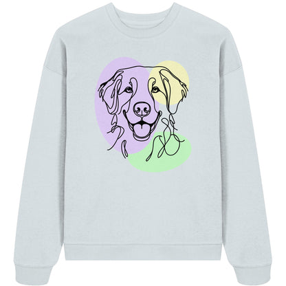 Line Art - Süßer Golden Retriever - Organic Oversize Sweatshirt