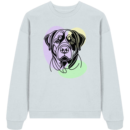 Line Art - Süßer Rottweiler - Organic Oversize Sweatshirt