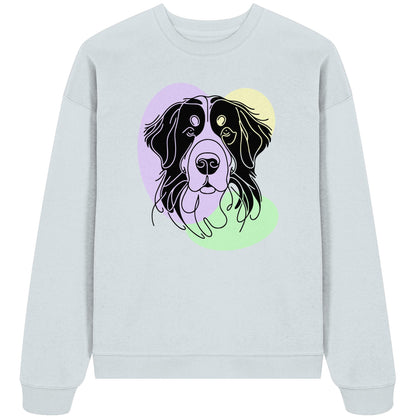 Line Art - Süßer Berner Sennenhund - Organic Oversize Sweatshirt