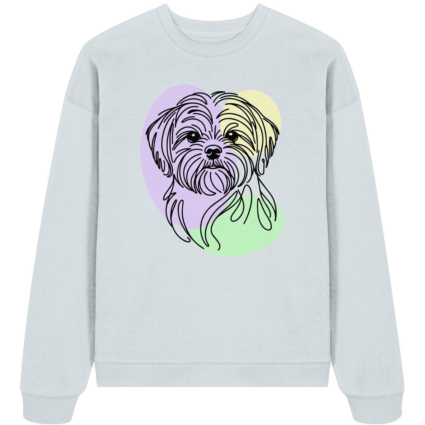 Line Art - Süßer Shih Tzu - Organic Oversize Sweatshirt