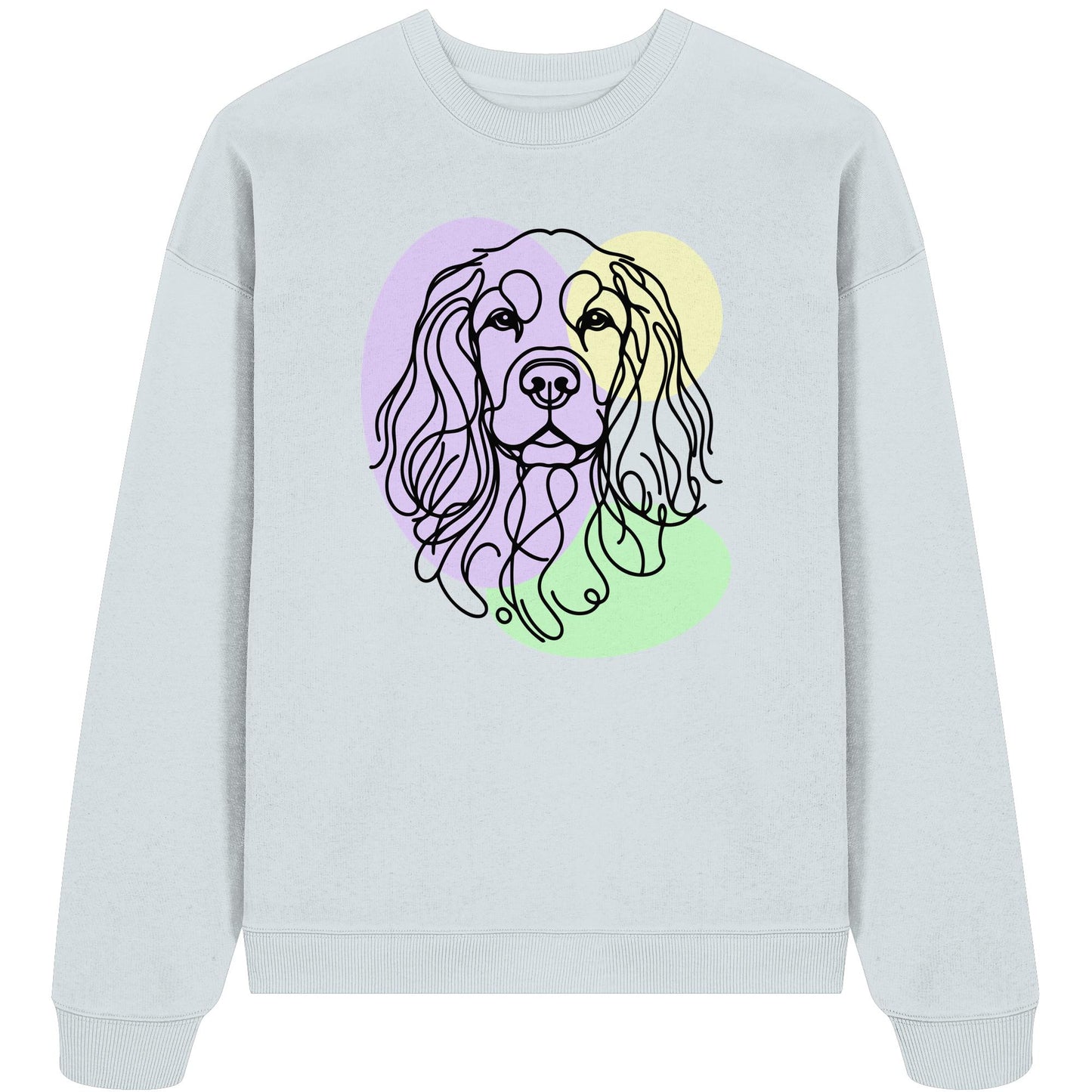 Line Art - Süßer Cocker Spaniel - Organic Oversize Sweatshirt