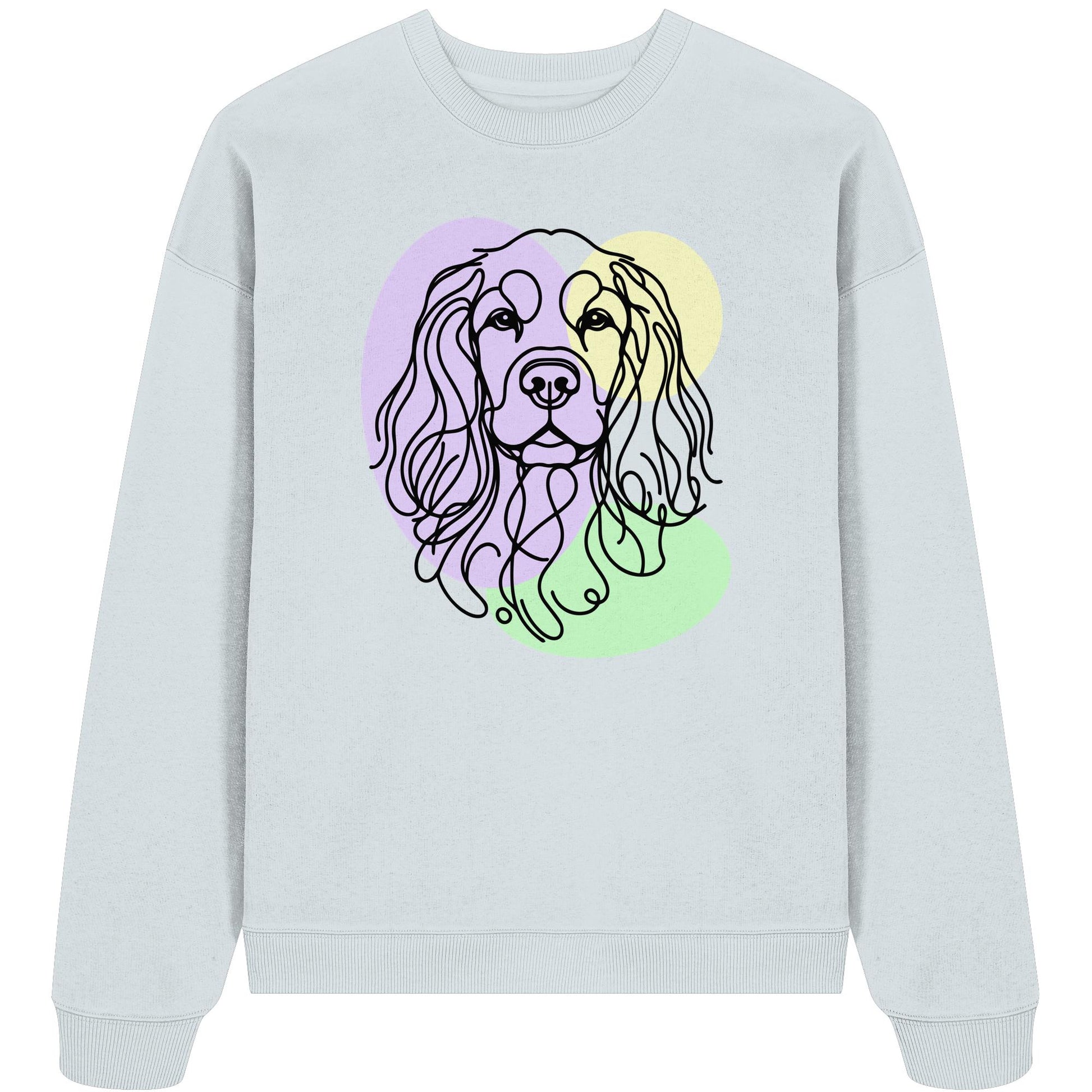 Line Art - Süßer Cocker Spaniel - Organic Oversize Sweatshirt