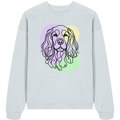 Line Art - Süßer Cocker Spaniel - Organic Oversize Sweatshirt