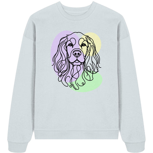 Line Art - Süßer Cocker Spaniel - Organic Oversize Sweatshirt