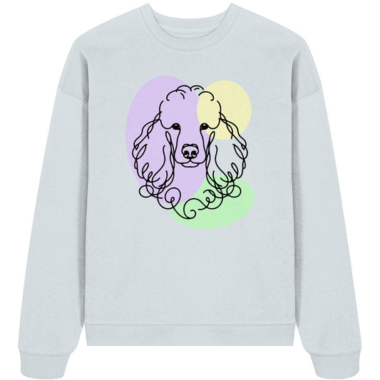Line Art - Süßer Pudel - Organic Oversize Sweatshirt