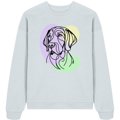 Line Art - Süßer Deutsch Kurzhaar - Organic Oversize Sweatshirt