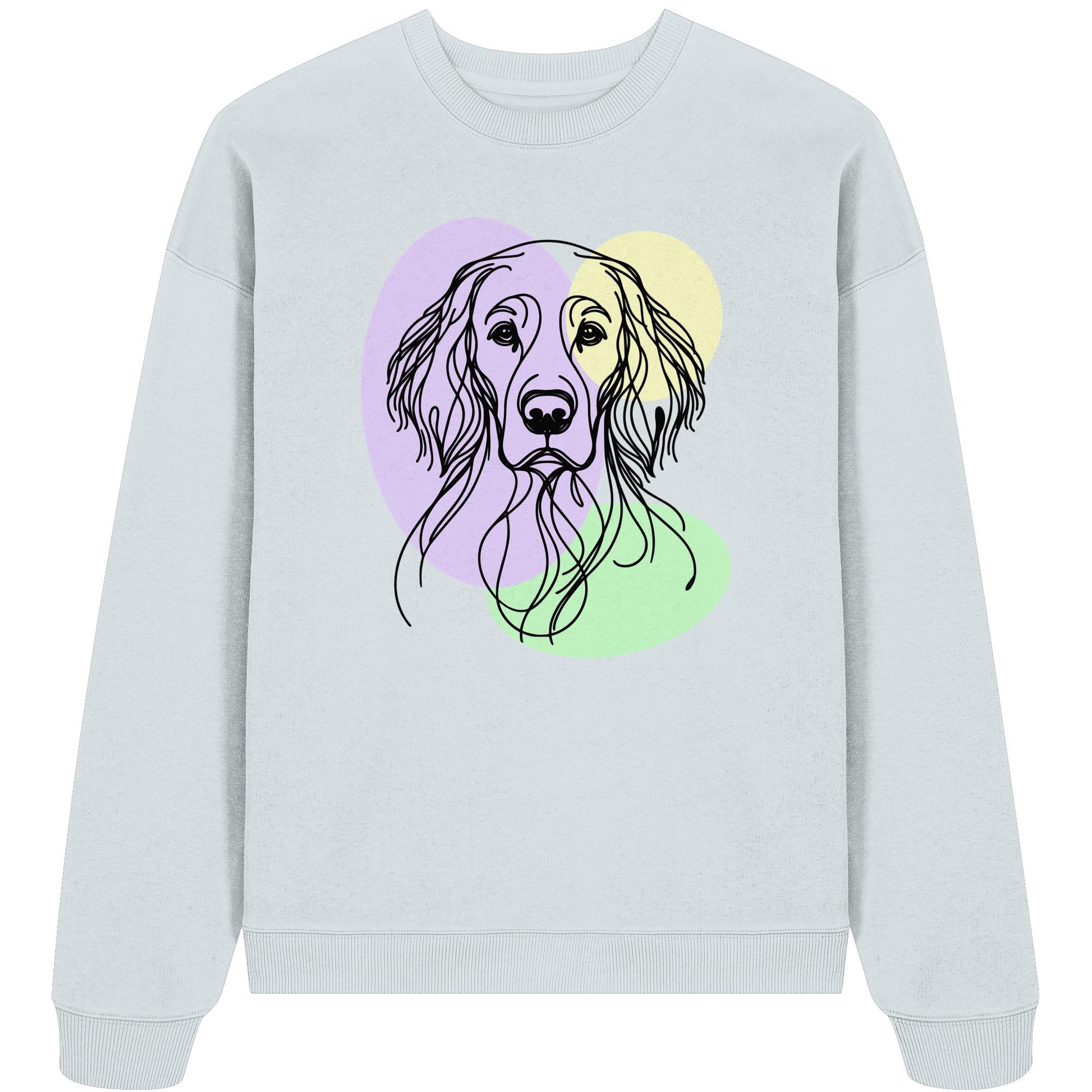 Line Art - Süßer English Setter - Organic Oversize Sweatshirt
