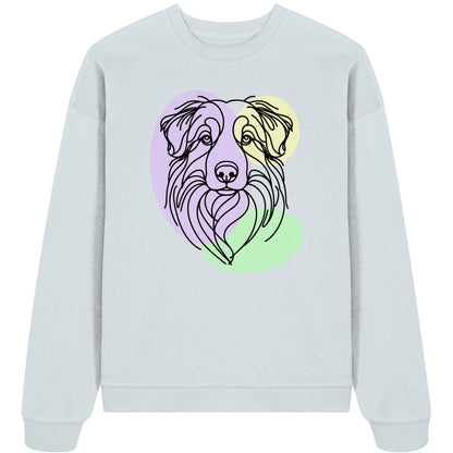Line Art - Süßer Australian Shepherd - Organic Oversize Sweatshirt