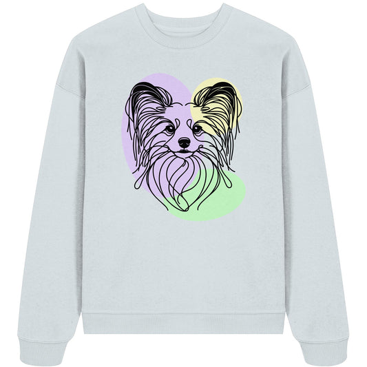 Line Art - Süßer Papillon - Organic Oversize Sweatshirt