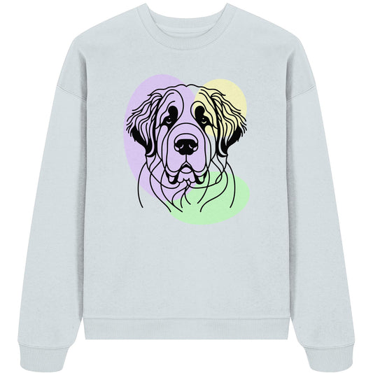 Line Art - Süßer Bernhardiner - Organic Oversize Sweatshirt