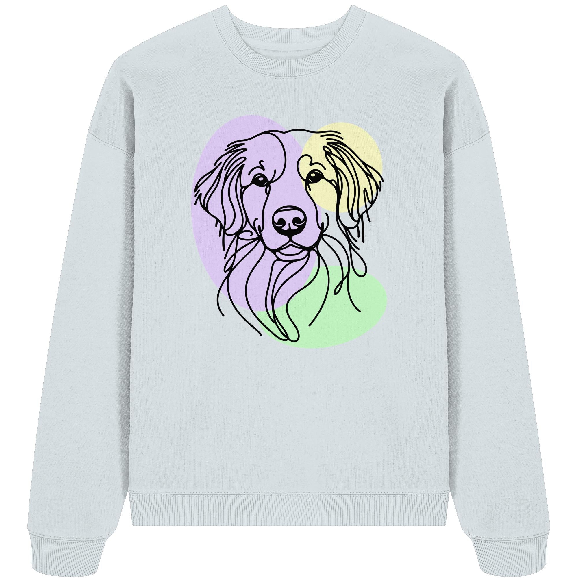 Line Art - Süßer Kooikerhondje - Organic Oversize Sweatshirt