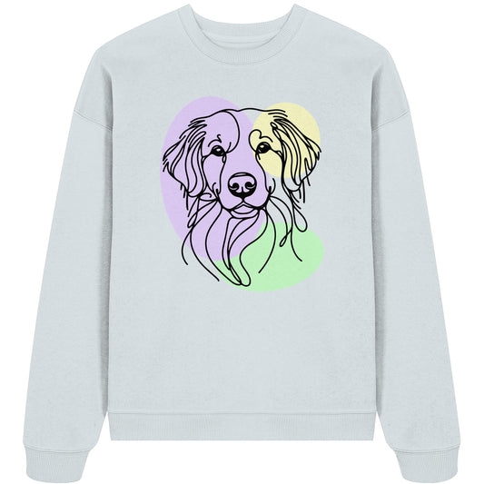 Line Art - Süßer Kooikerhondje - Organic Oversize Sweatshirt