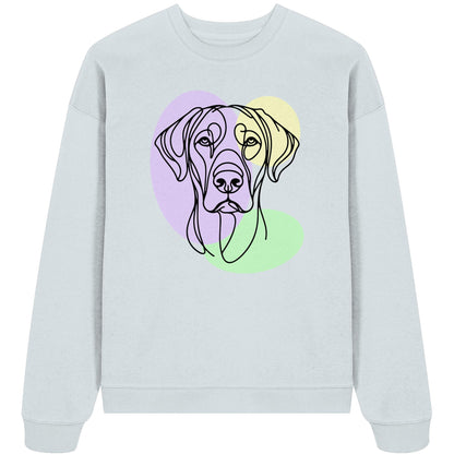 Line Art - Süßer Rhodesian Ridgeback - Organic Oversize Sweatshirt