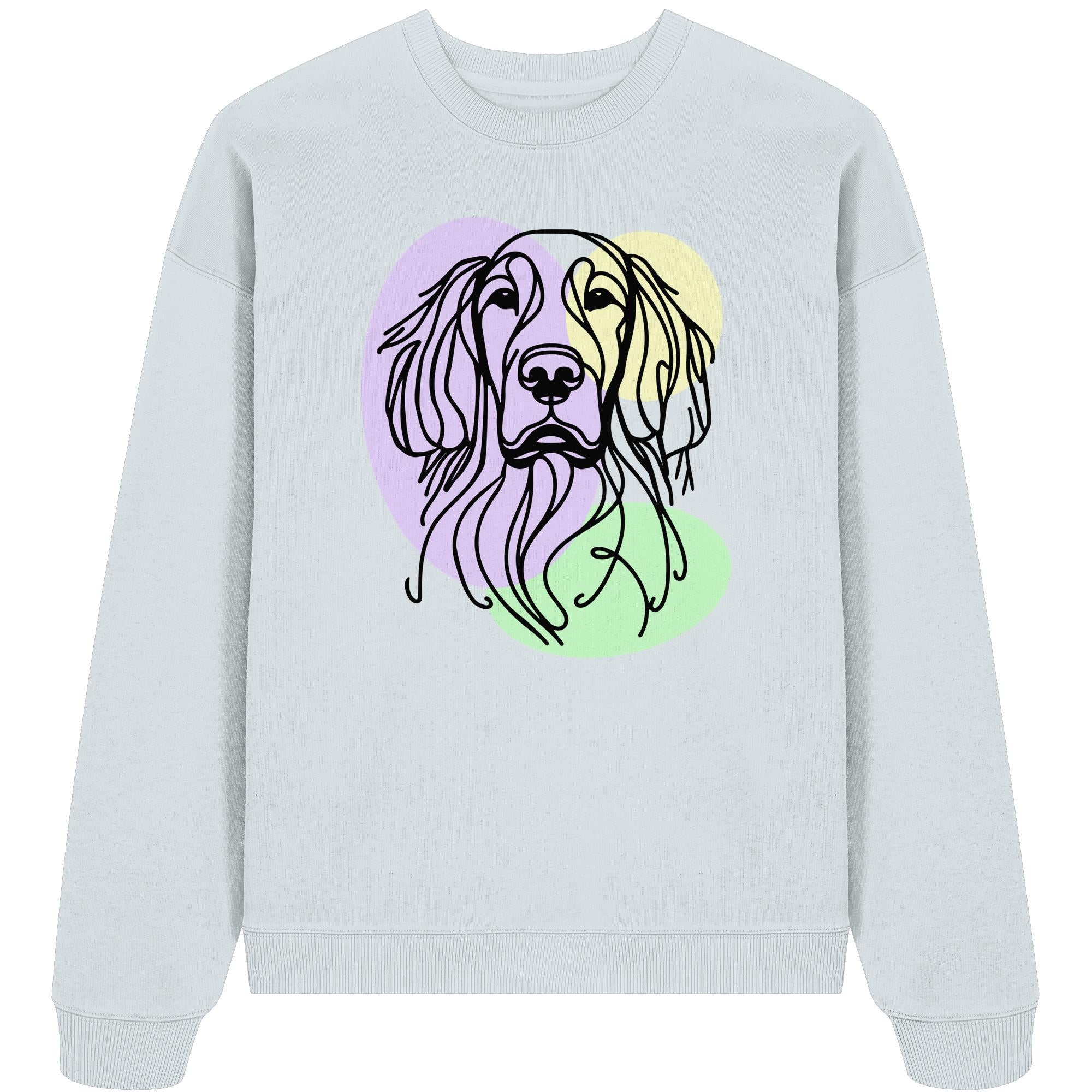 Line Art - Süßer Gordon Setter - Organic Oversize Sweatshirt