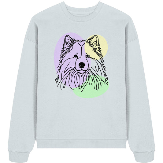 Line Art - Süßer Eurasier - Organic Oversize Sweatshirt