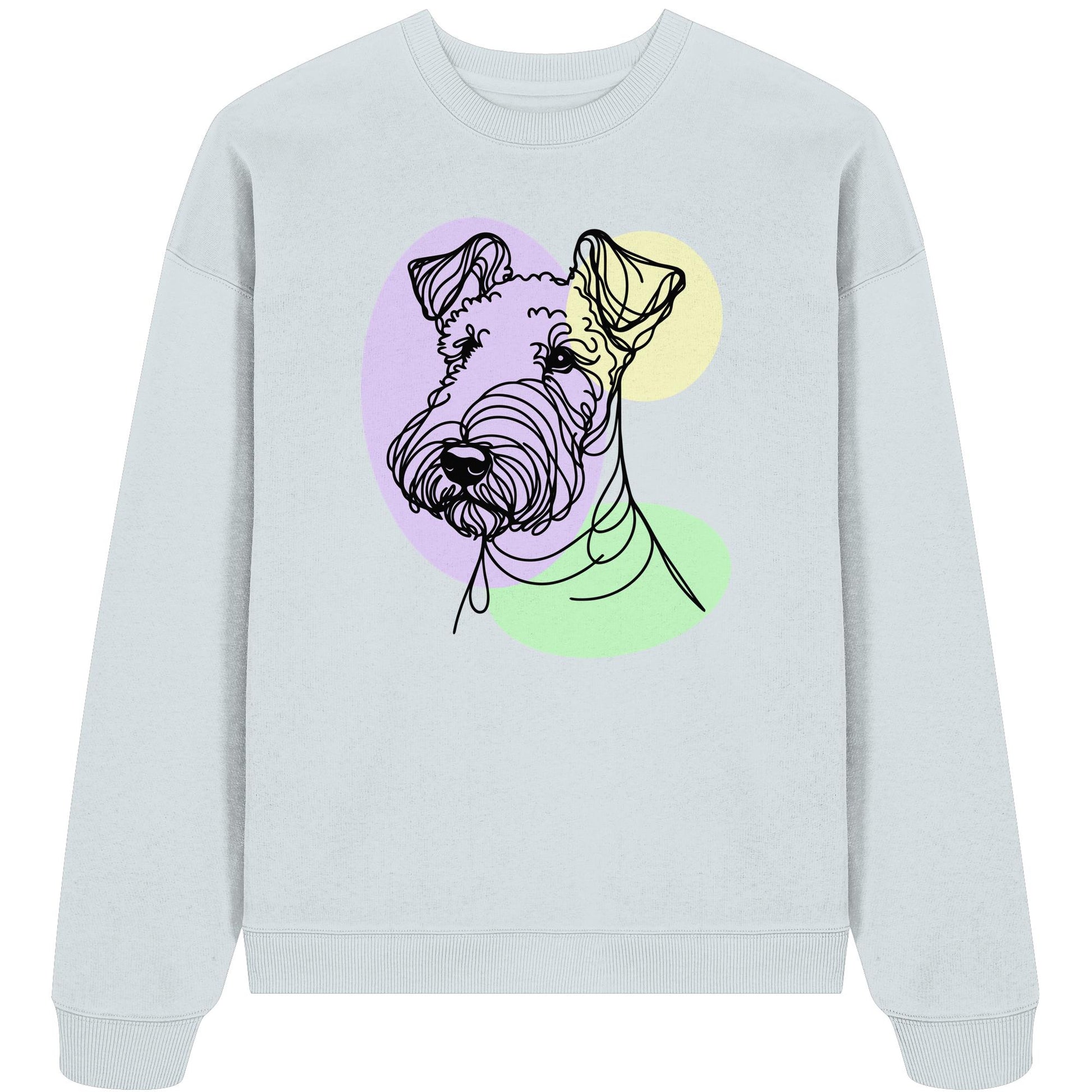Line Art - Süßer Airedale Terrier - Organic Oversize Sweatshirt
