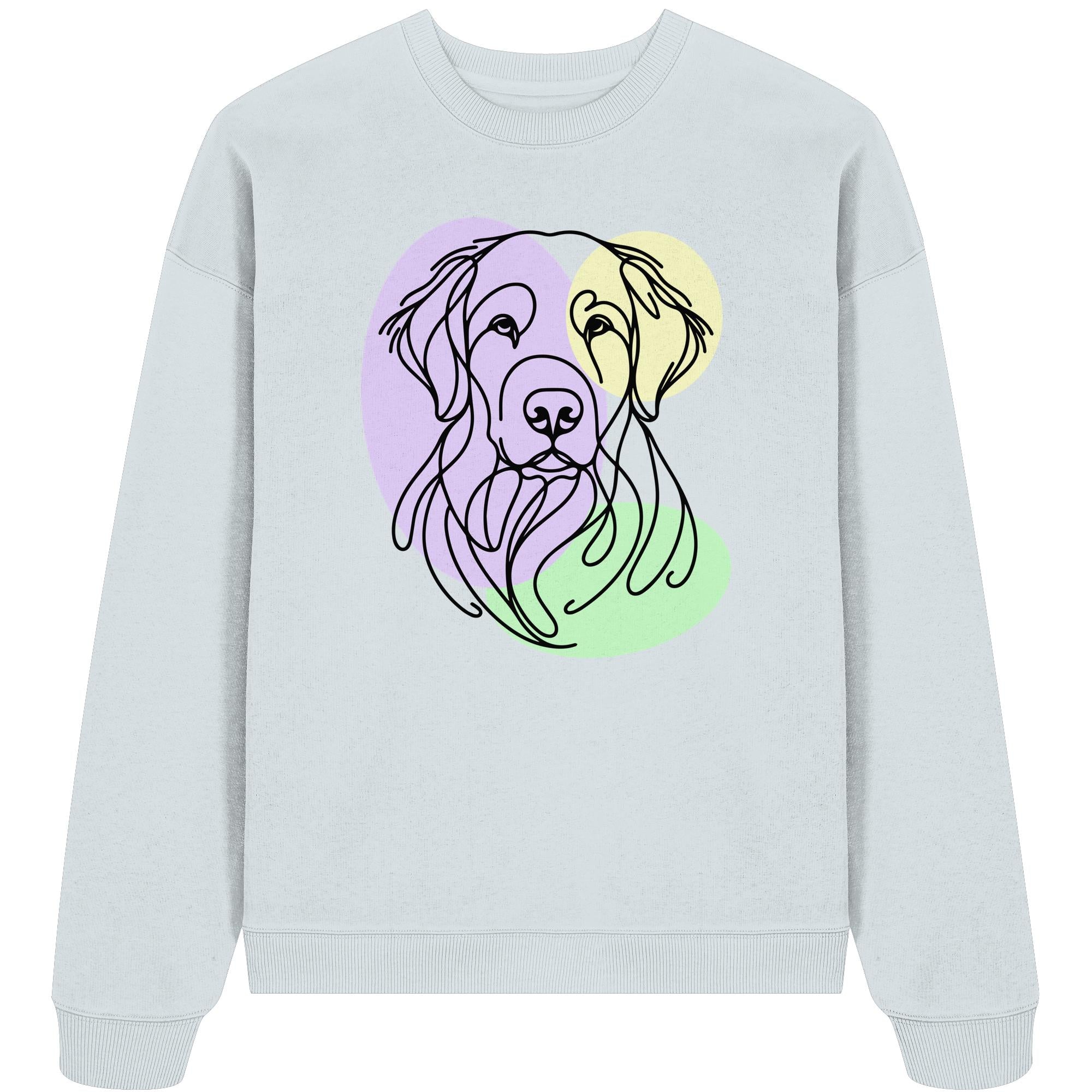 Line Art - Süßer Kuvasz - Organic Oversize Sweatshirt