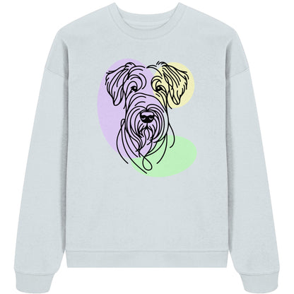 Line Art - Süßer Irish Terrier - Organic Oversize Sweatshirt