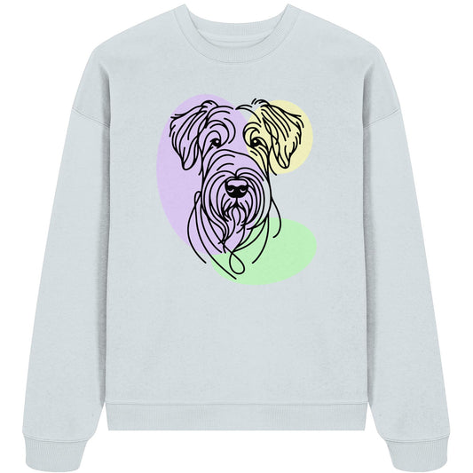 Line Art - Süßer Irish Terrier - Organic Oversize Sweatshirt