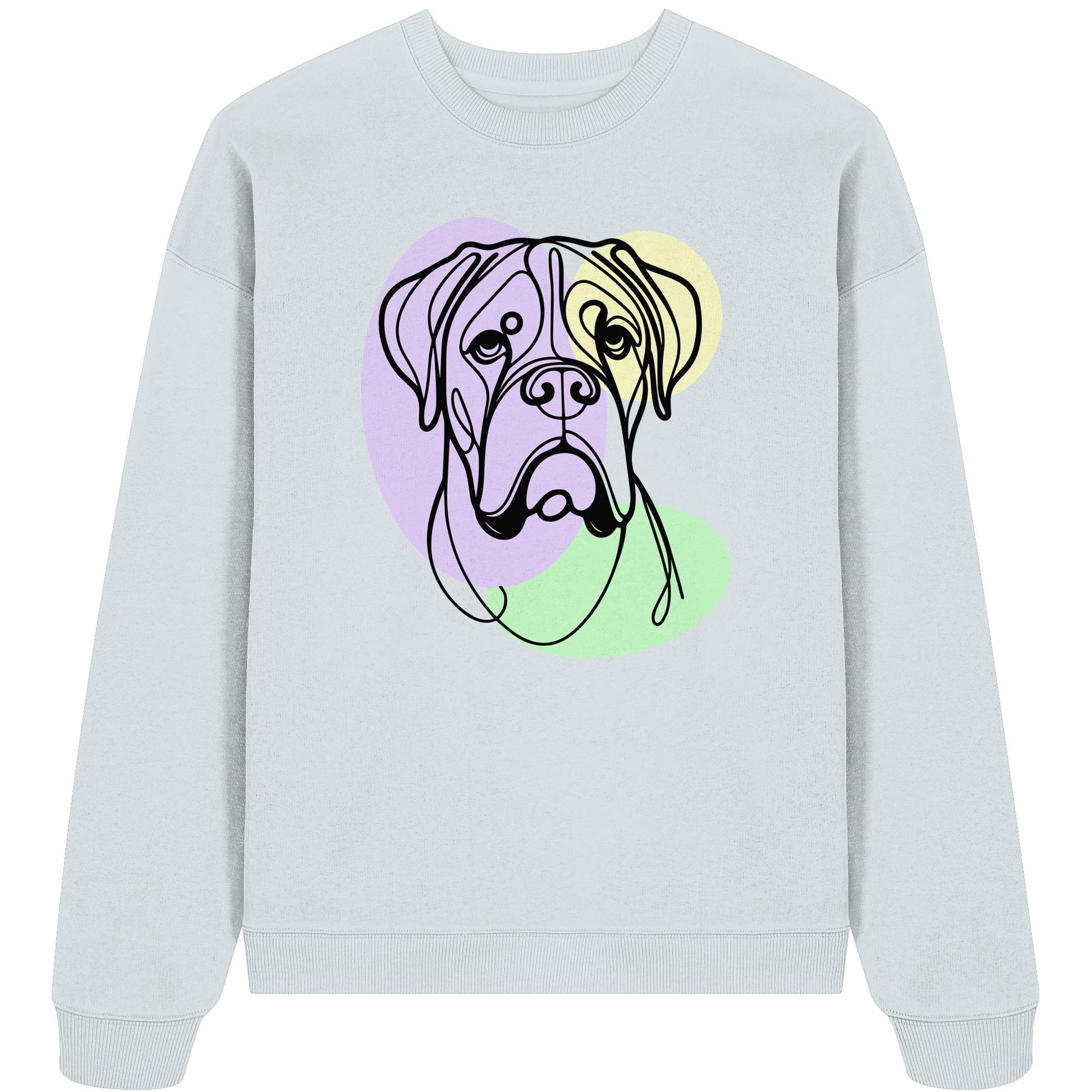 Line Art - Süßer Boxer - Organic Oversize Sweatshirt