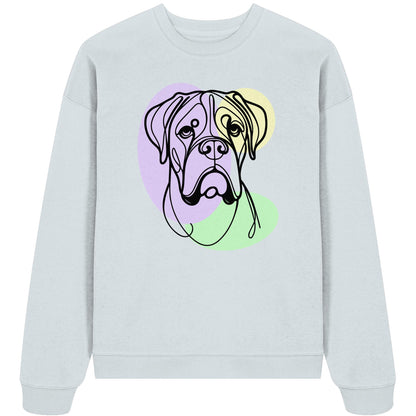 Line Art - Süßer Boxer - Organic Oversize Sweatshirt