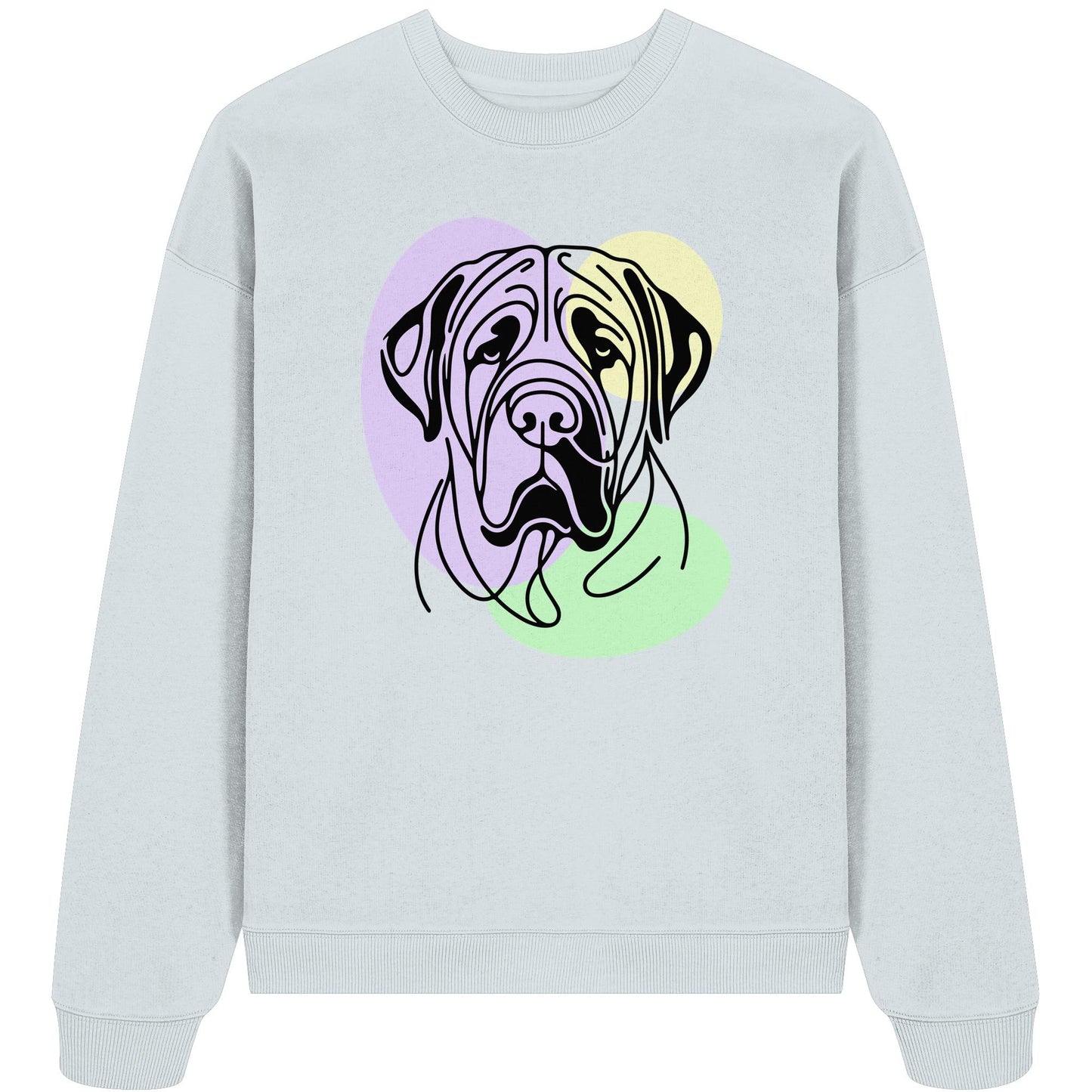 Line Art - Süßer Bullmastiff - Organic Oversize Sweatshirt