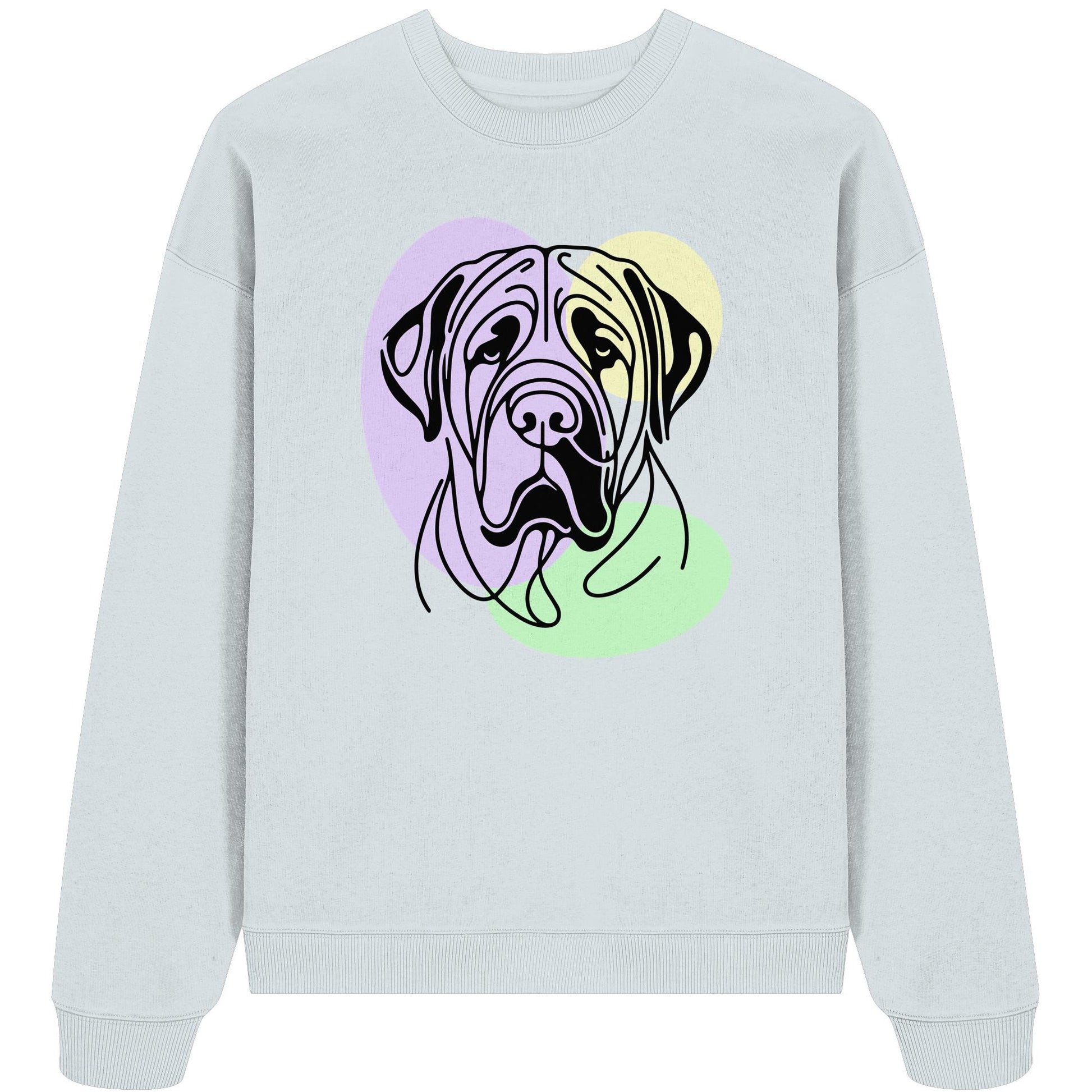 Line Art - Süßer Bullmastiff - Organic Oversize Sweatshirt