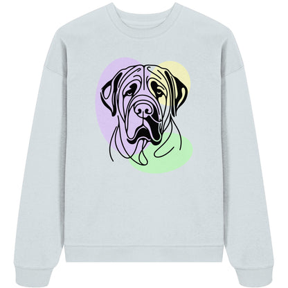 Line Art - Süßer Bullmastiff - Organic Oversize Sweatshirt