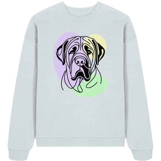 Line Art - Süßer Bullmastiff - Organic Oversize Sweatshirt