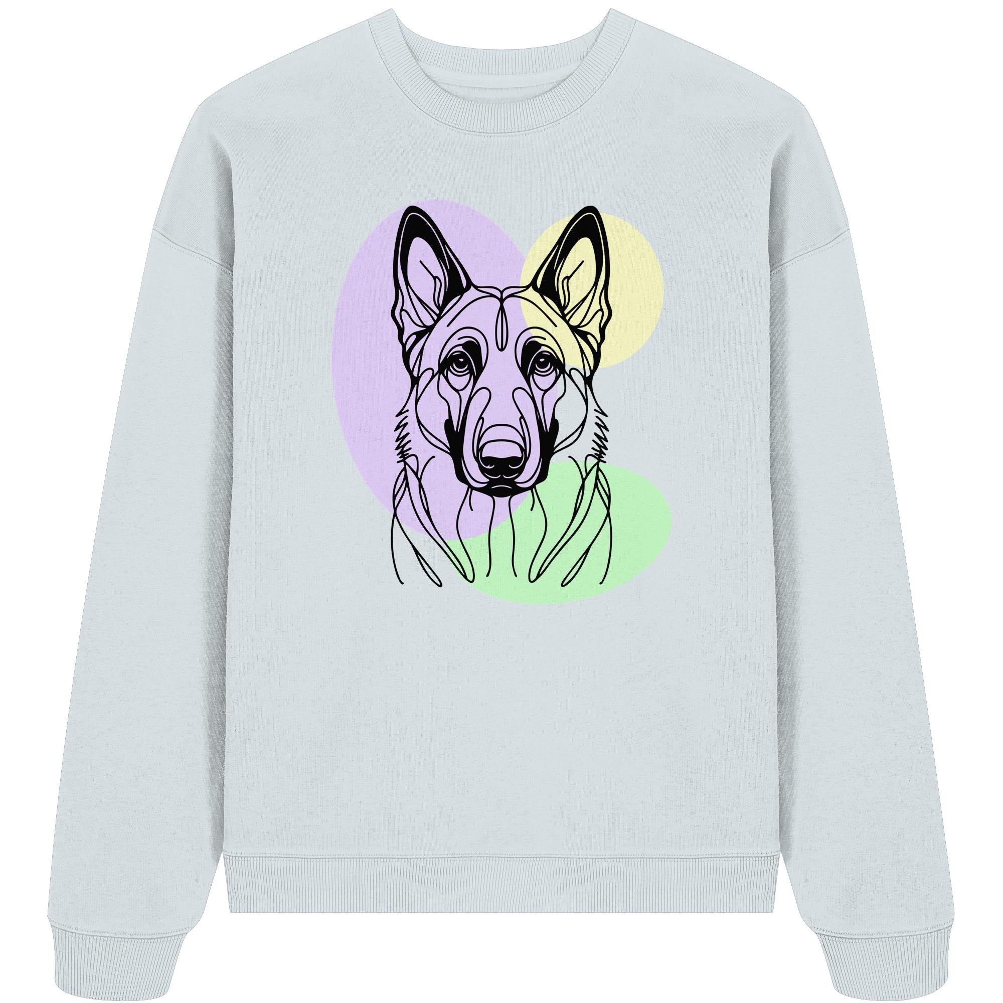 Line Art - Süßer Malinois - Organic Oversize Sweatshirt