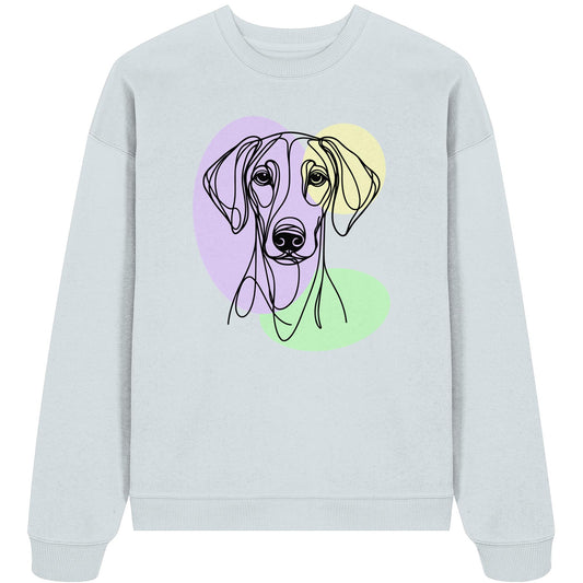 Line Art - Süßer Dobermann - Organic Oversize Sweatshirt