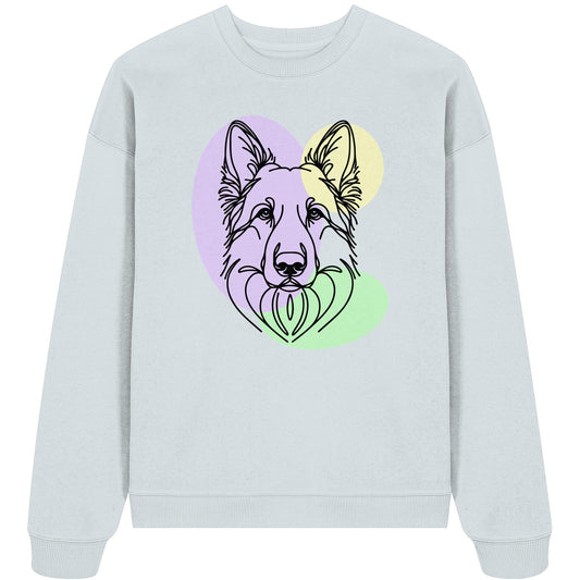 Line Art - Schäferhund - Organic Oversize Sweatshirt