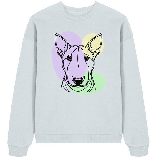 Line Art - Süßer Bullterrier - Organic Oversize Sweatshirt