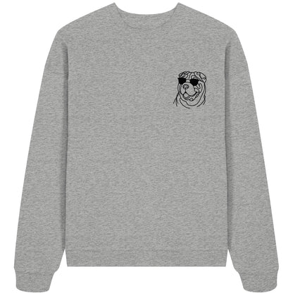 Line Art - Cooler Shar-Pei - Organic Oversize Sweatshirt