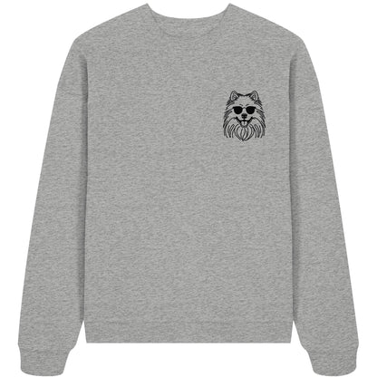 Line Art - Cooler Wolfsspitz - Organic Oversize Sweatshirt