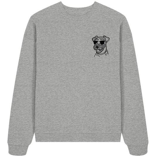 Line Art - Cooler Airedale Terrier - Organic Oversize Sweatshirt