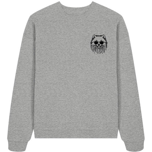 Line Art - Cooler Pomeranian - Organic Oversize Sweatshirt