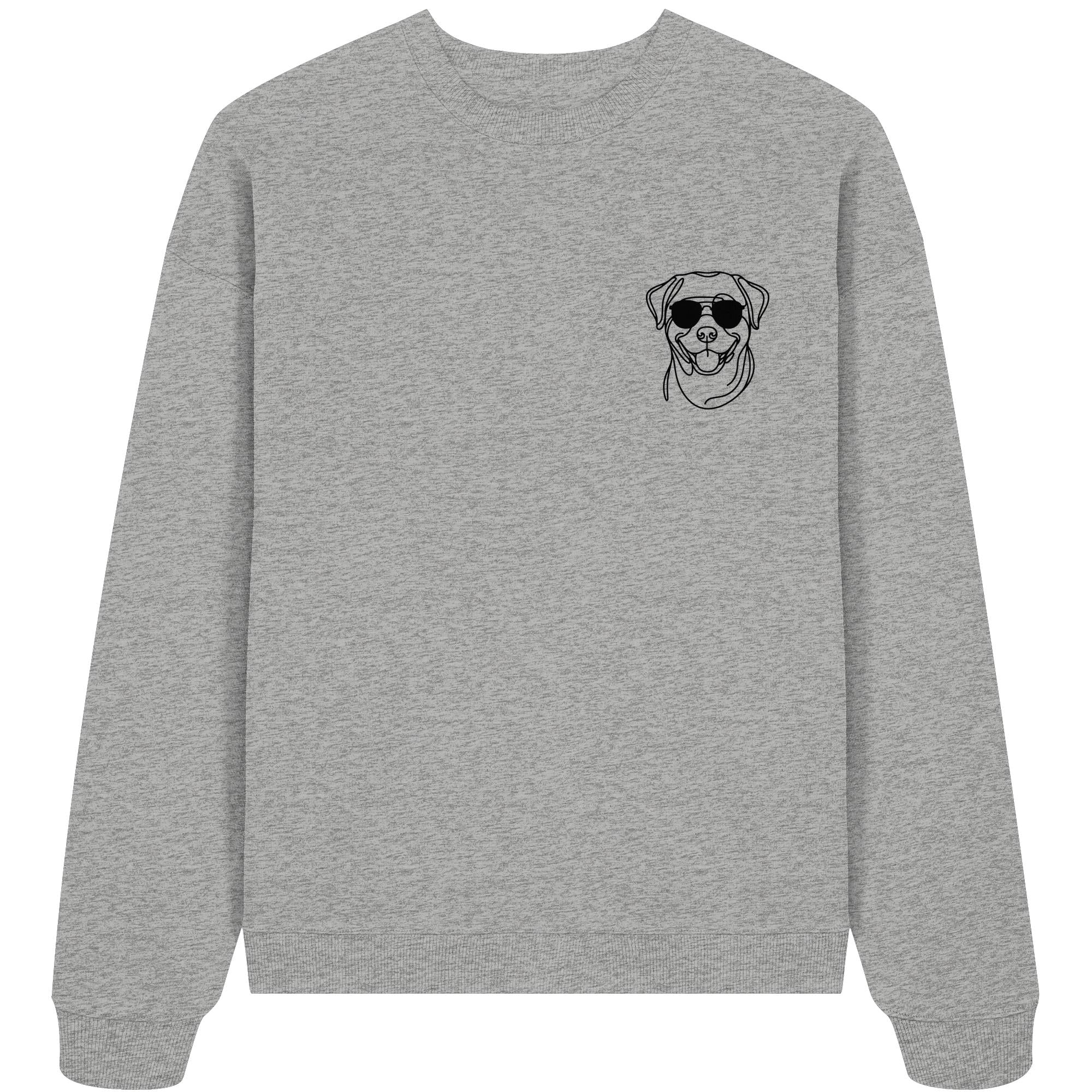 Line Art - Cooler Rottweiler - Organic Oversize Sweatshirt