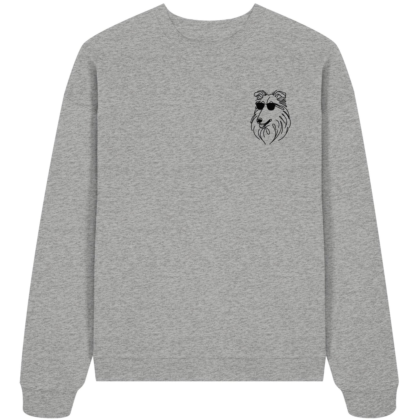 Line Art - Cooler Collie - Organic Oversize Sweatshirt