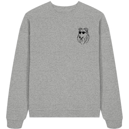 Line Art - Cooler Collie - Organic Oversize Sweatshirt