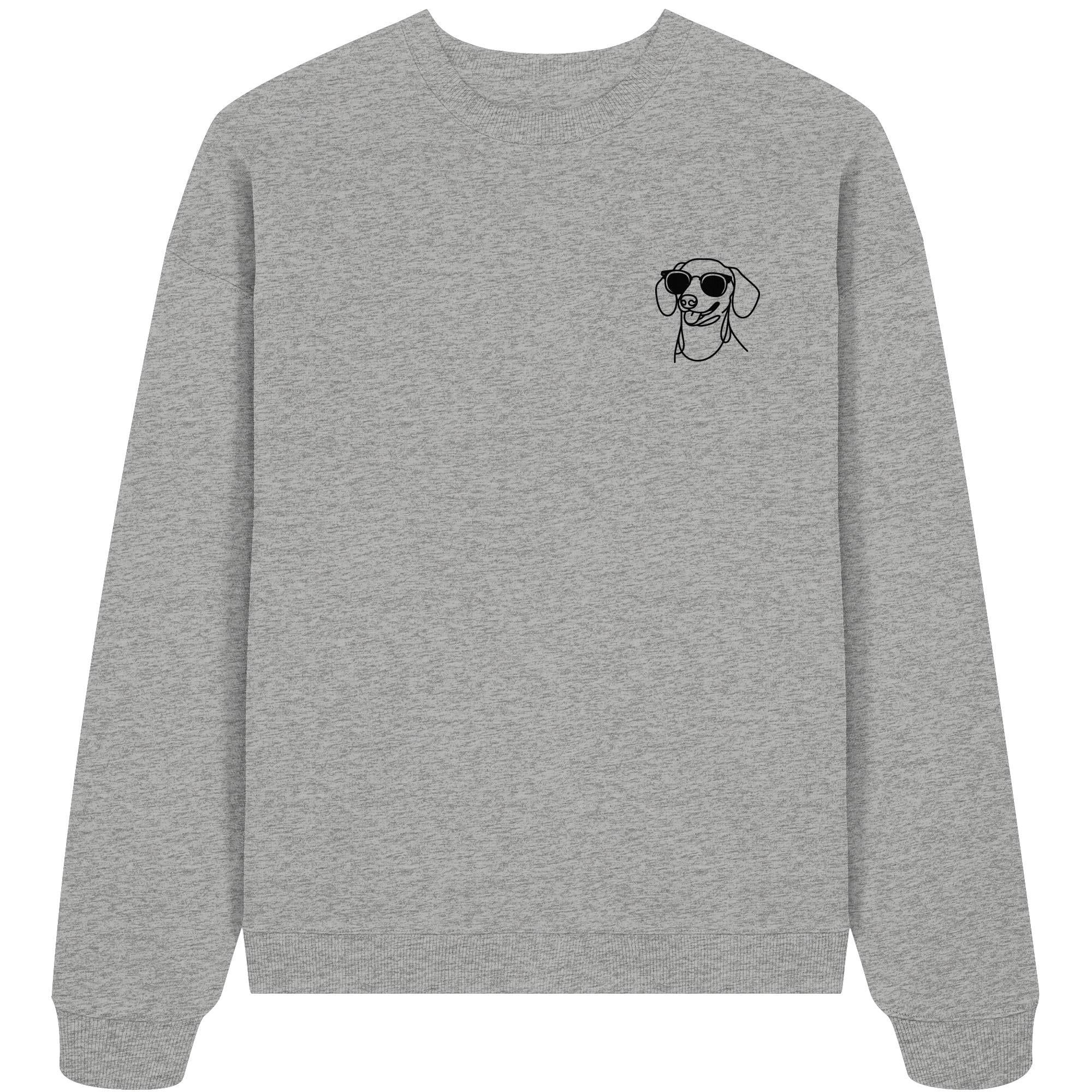 Line Art - Cooler Dackel (Kurzhaar) - Organic Oversize Sweatshirt