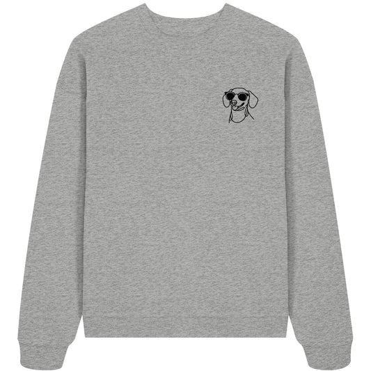 Line Art - Cooler Dackel (Kurzhaar) - Organic Oversize Sweatshirt