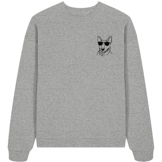 Line Art - Cooler Bullterrier - Organic Oversize Sweatshirt
