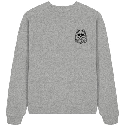 Line Art - Cooler Wolfsspitz - Organic Oversize Sweatshirt