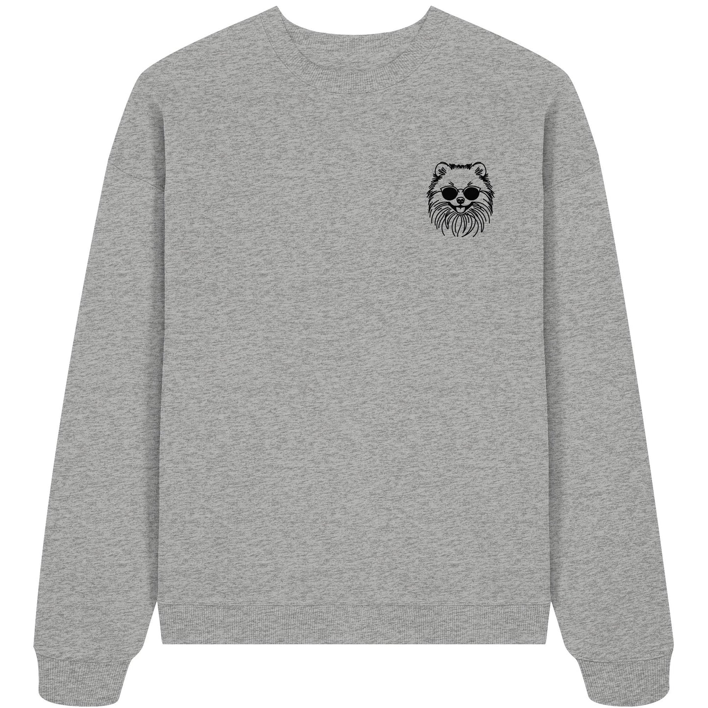 Line Art - Cooler Pomeranian - Organic Oversize Sweatshirt