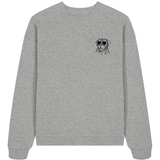Line Art - Cooler Bullmastiff - Organic Oversize Sweatshirt