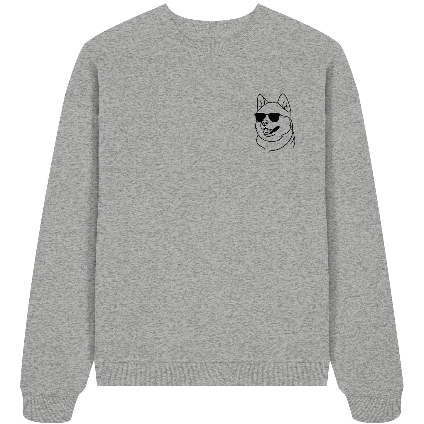 Line Art - Cooler Akita - Organic Oversize Sweatshirt