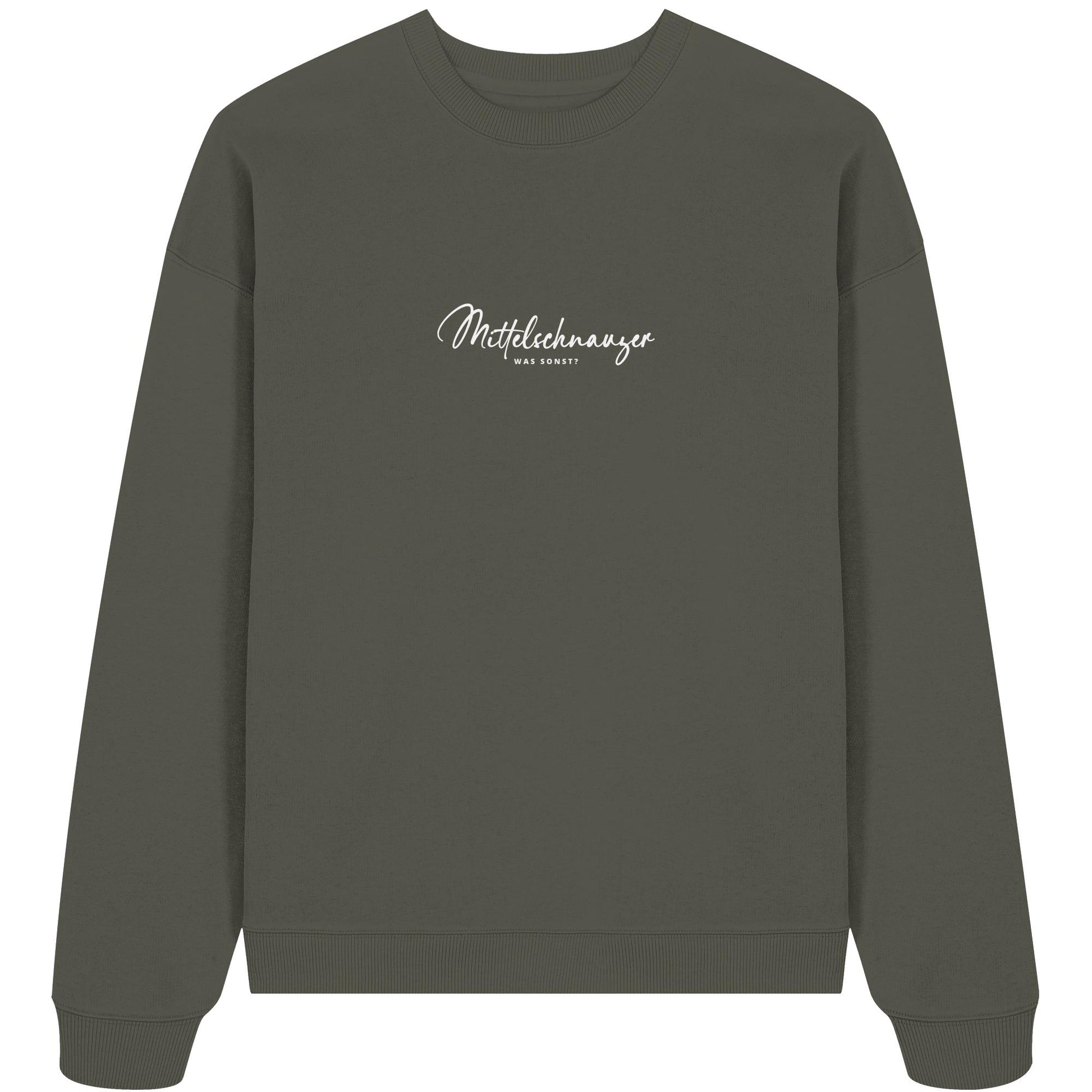 Was sonst? Mittelschnauzer - Organic Oversize Sweatshirt