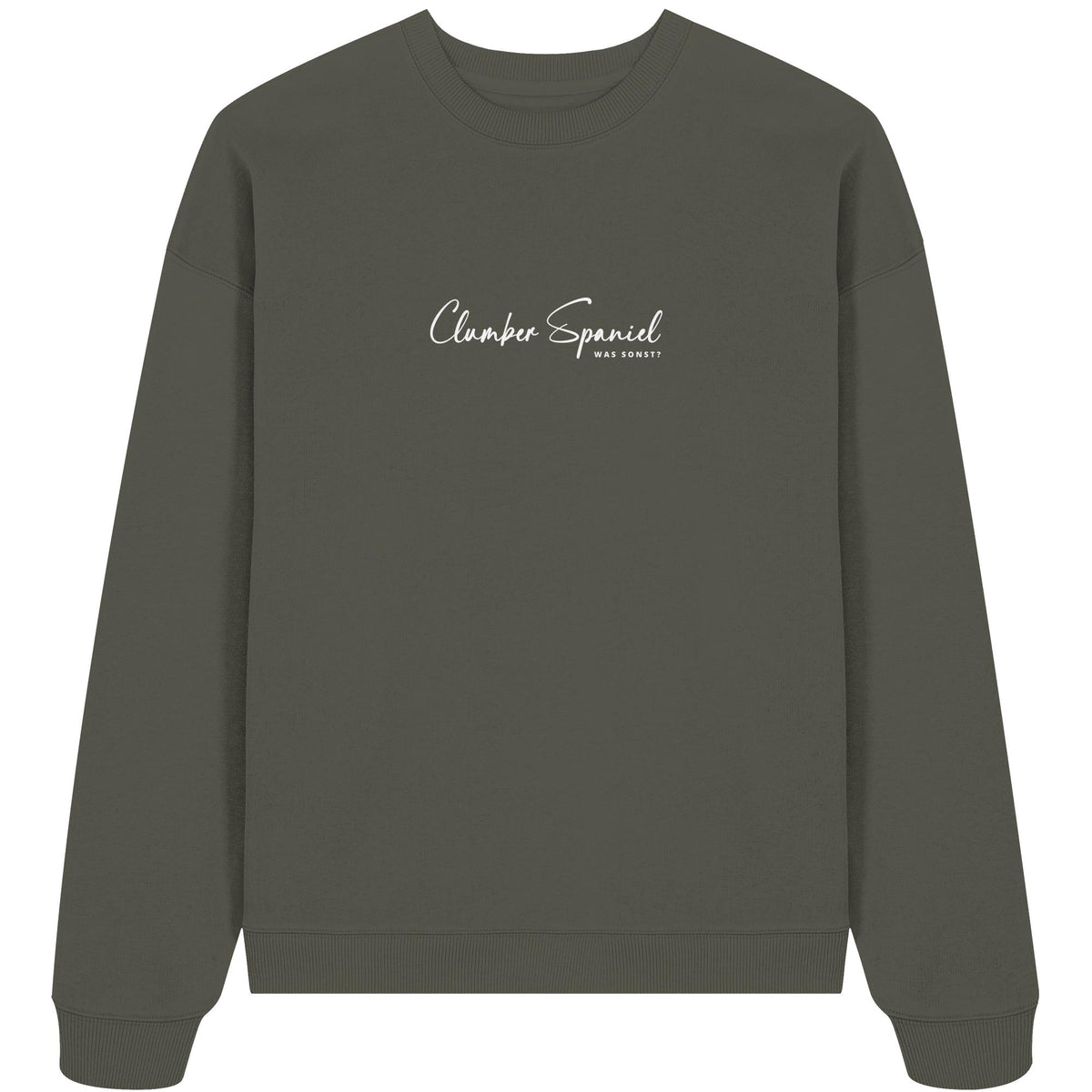 Was sonst? Clumber Spaniel - Organic Oversize Sweatshirt